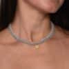 Collier ras du cou en pierre de lune