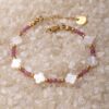 Clover bracelet with Pink Tourmaline