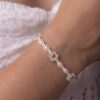 Flower bracelet Moonstone and Pearls – Fleur Eterna