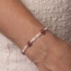 Flower bracelet Pink Tourmaline and Pearls – Fleur Eterna