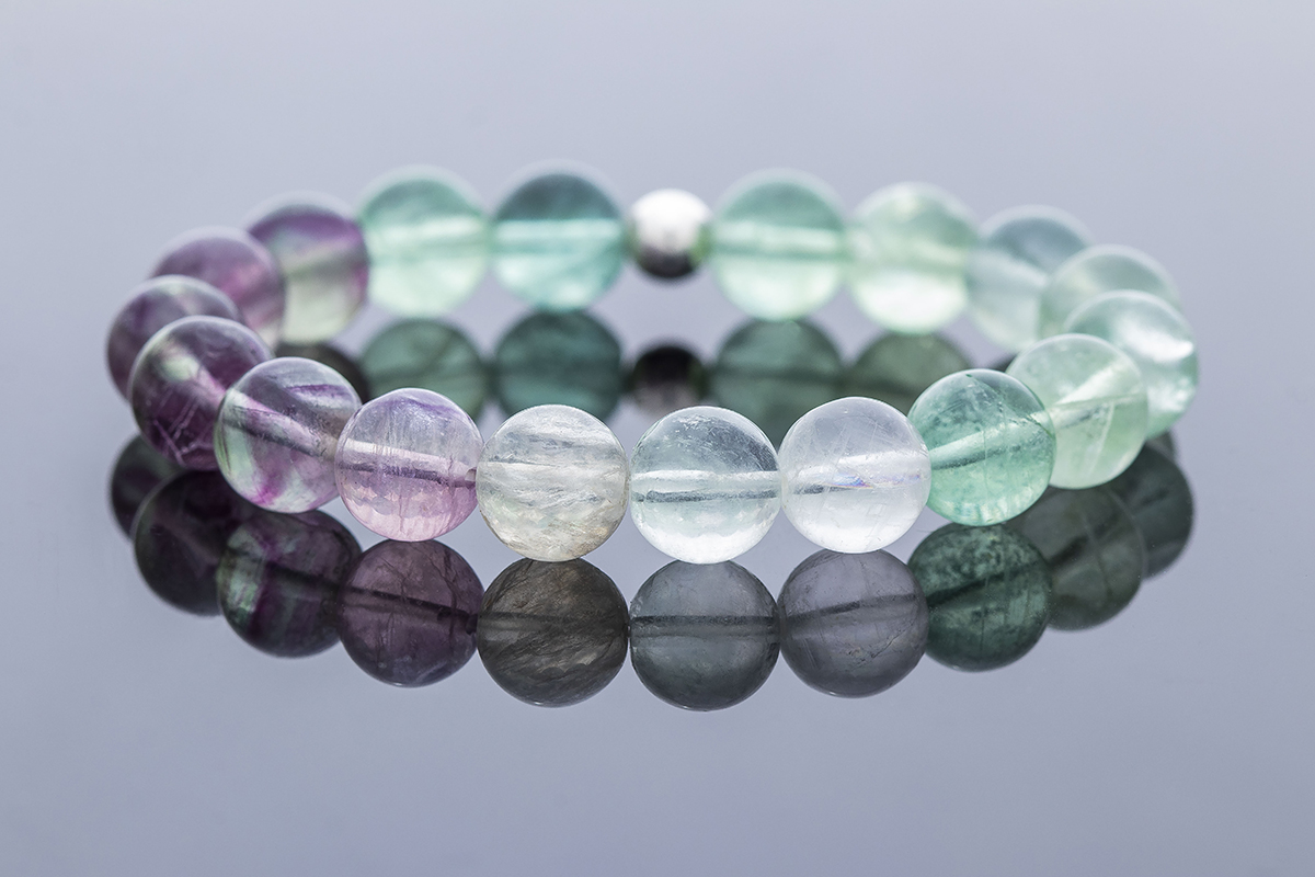 Natural gemstone bracelet - Fluorite, in harmony with nature