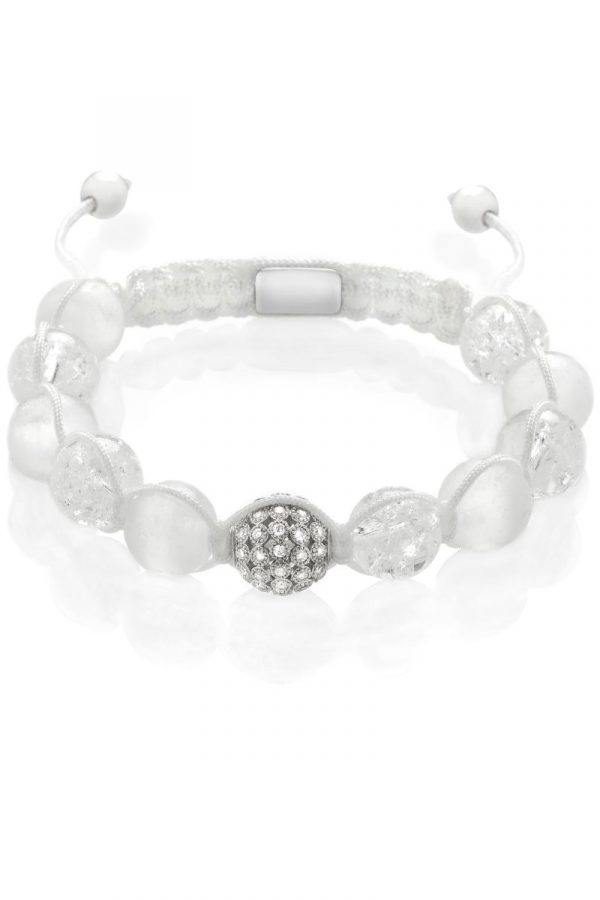 White lady braided bracelet