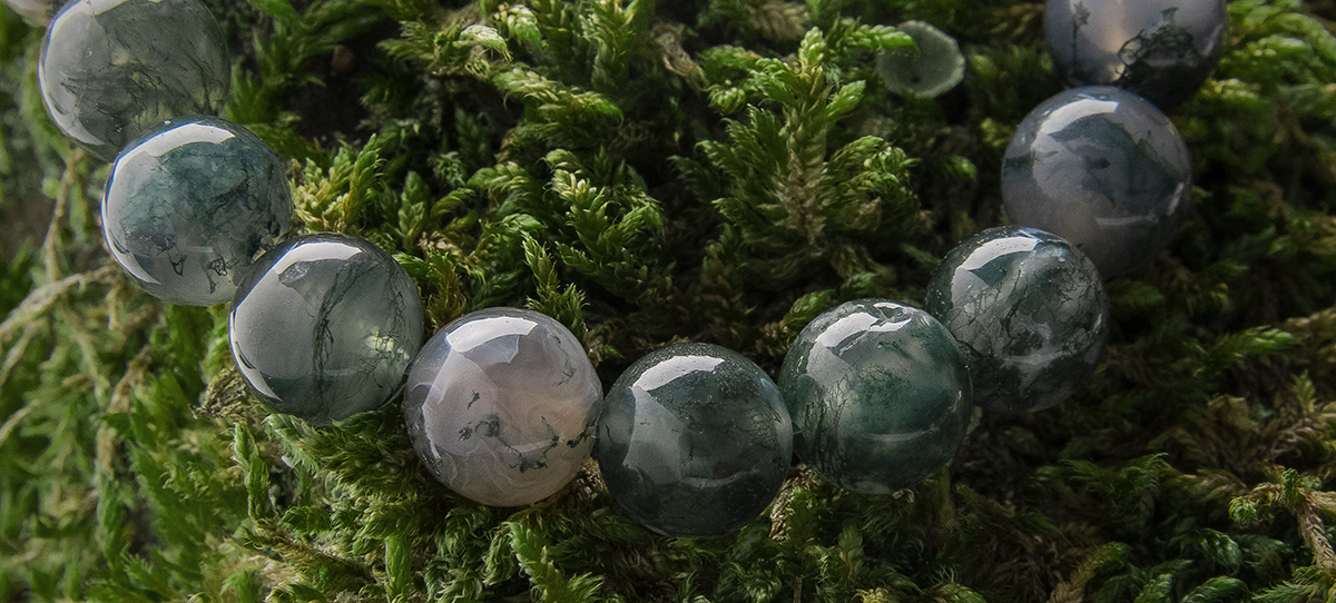 Stone Of New Beginnings' Natural Moss Agate Bracelet – Mine Galleria Store