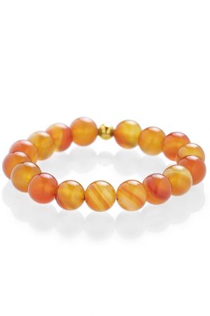 Red Carnelian Stone Bracelet for Men and Women Bead Size - 8 mm, Color Red,  by REBUY : Amazon.in: Jewellery