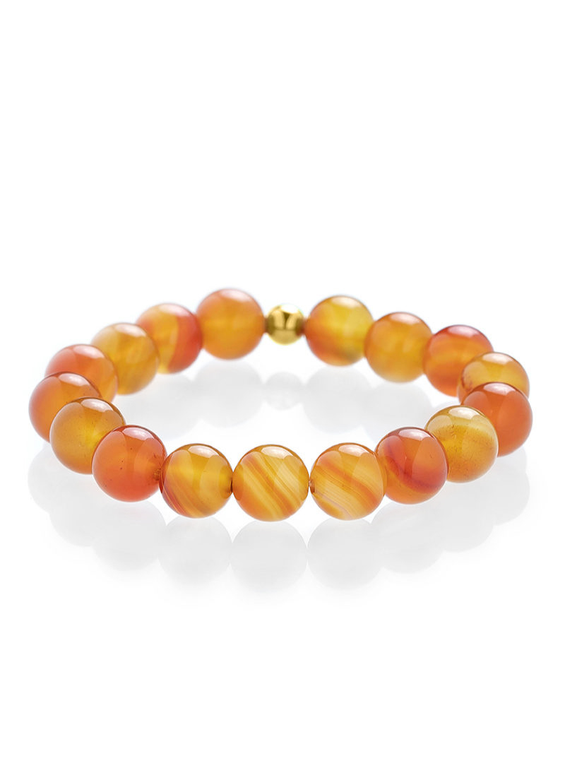 Bracciale In Corniola E Angelo Custode - Fatto A Mano, Pietre Naturali 8mm, 18cm - Portafortuna Per Amore Ed Energia Positiva