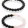 Bracelets for couples - Black Obsidian