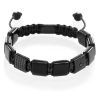 Black onyx flatbead bracelet