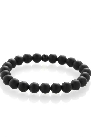 Schwarzes Onyxarmband schwarz