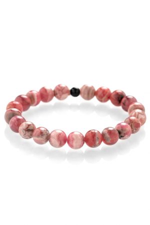 Rhodochrozite bracelet black