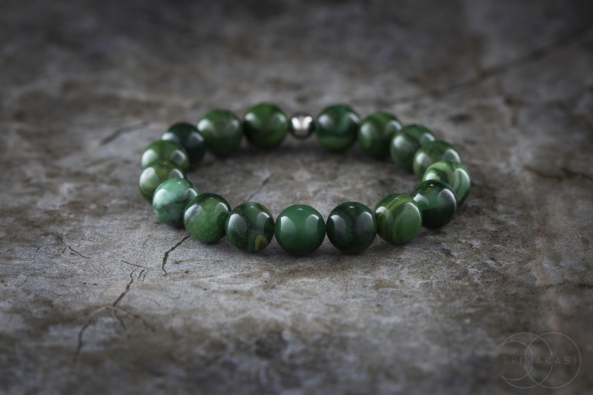 FengshuiGallary Natural Green Jade Wealth Pixiu Bracelet