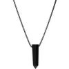 Black obsidian point necklace for men