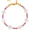 Clover bracelet with Pink Tourmaline