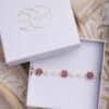 Flower bracelet Pink Tourmaline and Pearls – Fleur Eterna