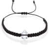 Herren Makramee Armband mit Herkimer Kristall