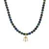 Beaded Chrysocolla necklace for men