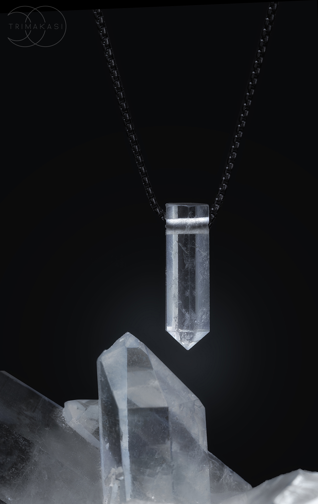 JADENOVA Natural Rose Quartz Necklace Merkaba Crystal Pendent Necklace for  Women Men Jewelry Energy Healing Gemstone Pendulum Pendant (18 Inches  Stainless Steel Chain) - Beadnova