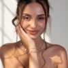 Flower bracelet with Citrine and Moonstone – Fleur Eterna