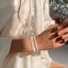 Flower bracelet Aquamarine and Moonstone – Fleur Eterna