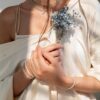Flower bracelet Aquamarine and Moonstone – Fleur Eterna