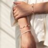 Clover bracelet with Pink Tourmaline