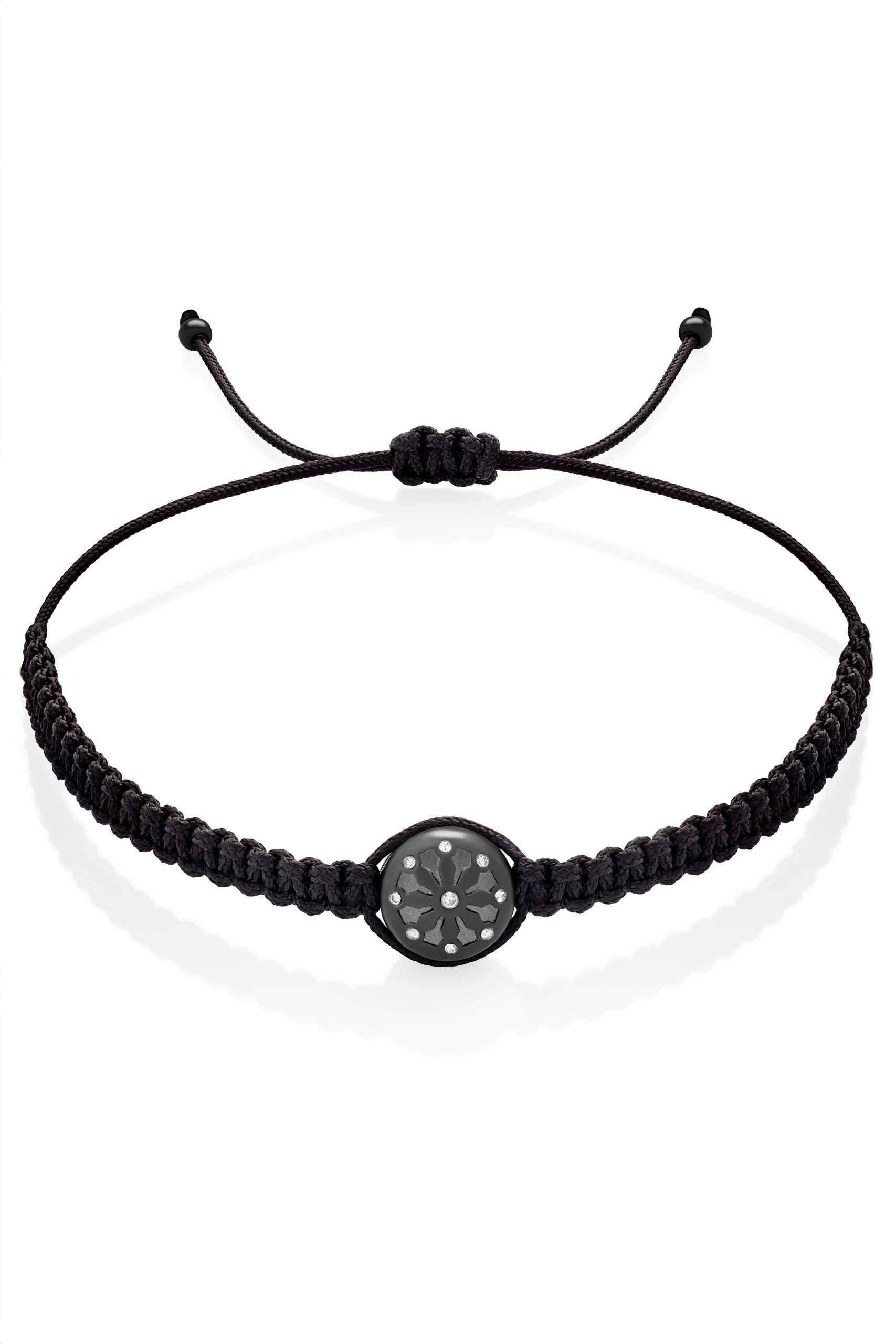 Pulsera de macramé negra Dharma para mujer