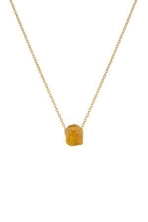 Női nyaklánc nyers Citrine