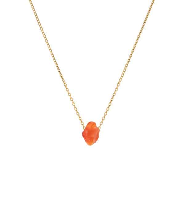 Women's necklace raw Carnelian