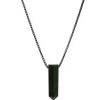 Nephrite jade point necklace for men