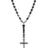 Rosary necklace Hematite and Obsidian