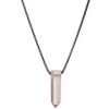 Smoky quartz point necklace for men
