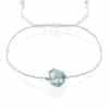 Women's raw Aquamarine bracelet