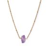 Raw Amethyst necklace for women