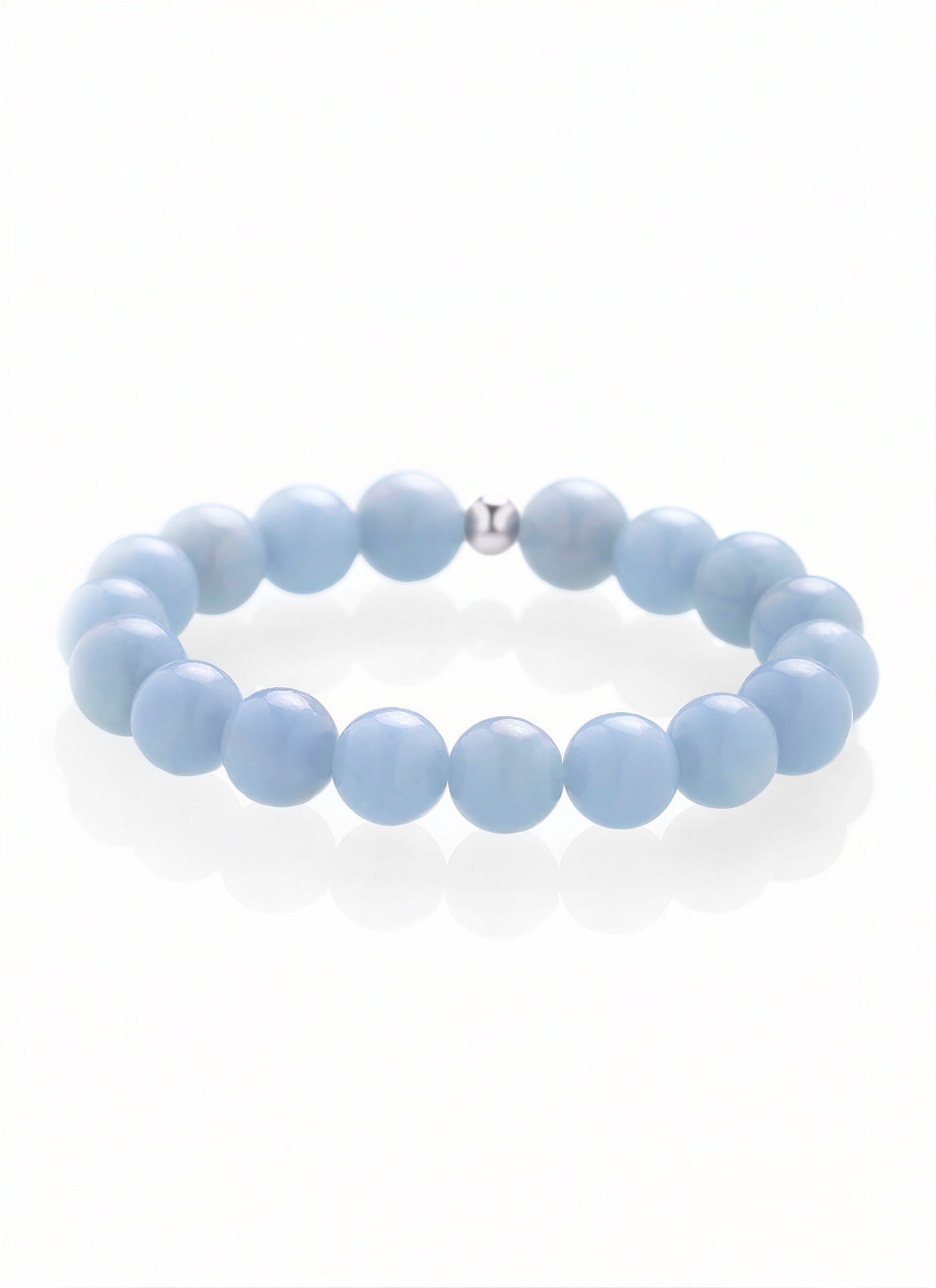 Angelit-Armband – Silber