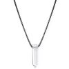Crystal quartz point necklace for men