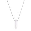 Crystal quartz point necklace for women