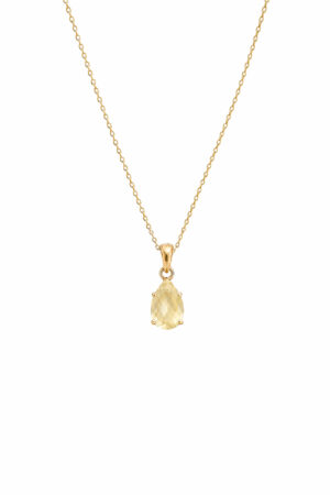 Citrine necklace – gold