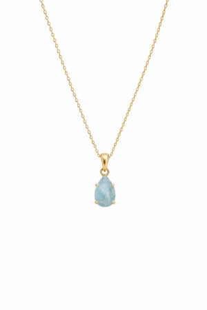 Aquamarine necklace – gold