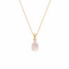Rose quartz necklace – gold