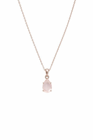 Collana in quarzo rosa – oro rosa