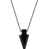 Obsidian arrowhead - necklace for men