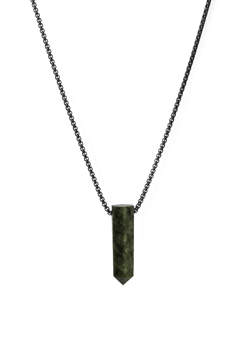 Mens Chunky 925 Silver Long Length Raw Crystal Necklace By Xander Kostroma  | notonthehighstreet.com