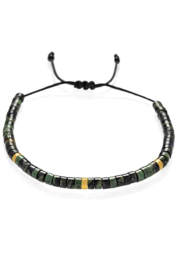 Kambaba-Jaspis-Rondelle-Armband