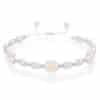 Flower bracelet Moonstone and Pearls – Fleur Eterna