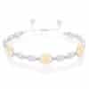 Flower bracelet Citrine and Pearls – Fleur Eterna
