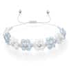 Flower bracelet Aquamarine and Moonstone – Fleur Eterna