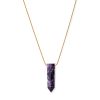 Lepidolite point necklace for women
