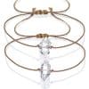 Conjunto de pulseras de cuarzo cristal