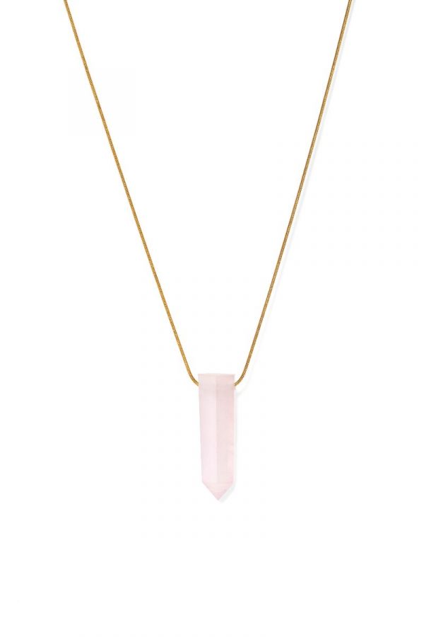 Crystal necklace for women - Rose quartz