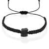 Bracelet macramé tourmaline noire homme